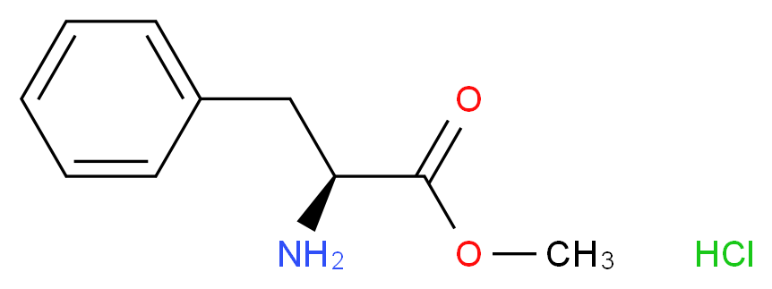L-苯丙氨酸甲酯 盐酸盐_分子结构_CAS_7524-50-7)