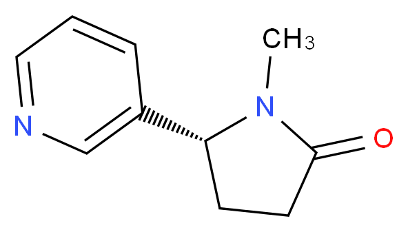 (5R)-1-methyl-5-(pyridin-3-yl)pyrrolidin-2-one_分子结构_CAS_32162-64-4