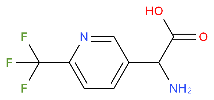 2-amino-2-(6-(trifluoromethyl)pyridin-3-yl)acetic acid_分子结构_CAS_1246548-47-9)