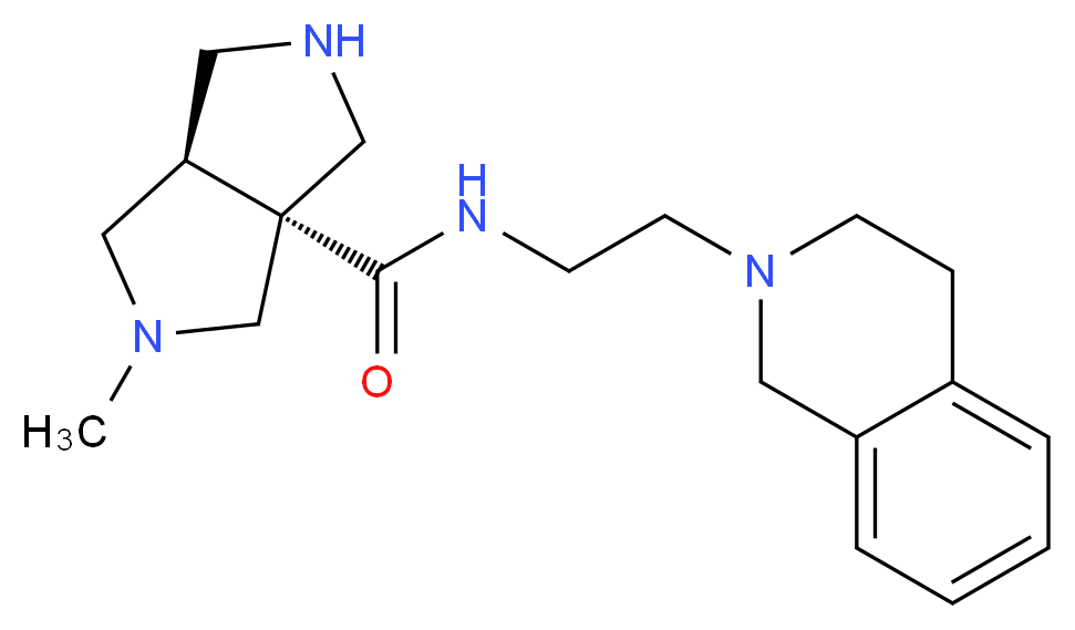 (3aR*,6aR*)-N-[2-(3,4-dihydroisoquinolin-2(1H)-yl)ethyl]-2-methylhexahydropyrrolo[3,4-c]pyrrole-3a(1H)-carboxamide_分子结构_CAS_)