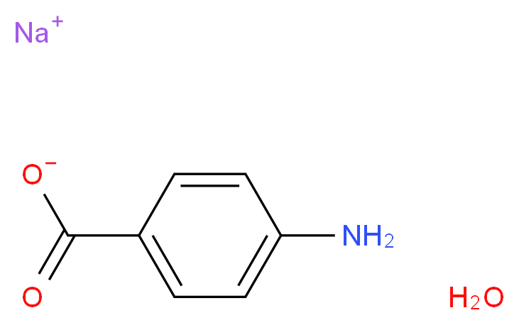 4-氨基苯甲酸 钠盐 水合物_分子结构_CAS_206557-08-6)