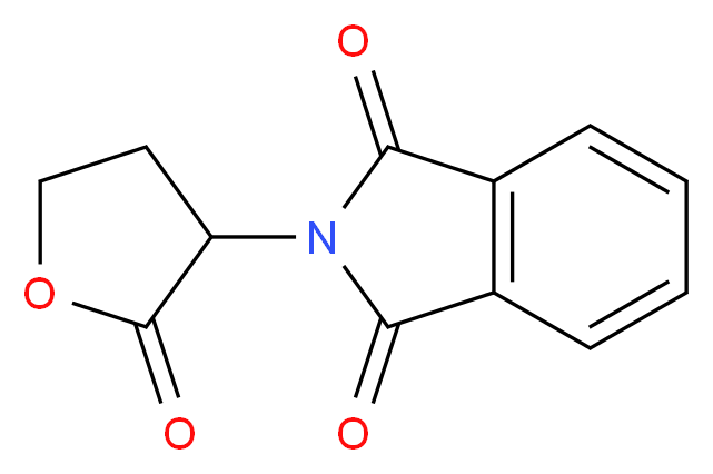 2-(2-Oxotetrahydrofuran-3-yl)-1H-isoindole-1,3(2H)-dione_分子结构_CAS_42473-02-9)