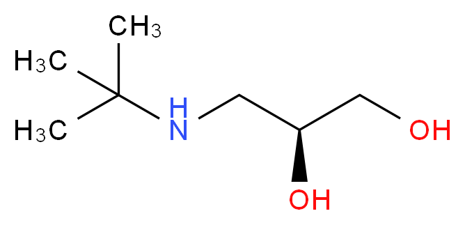 (S)-(-)-3-叔丁基氨基-1,2-丙二醇_分子结构_CAS_30315-46-9)