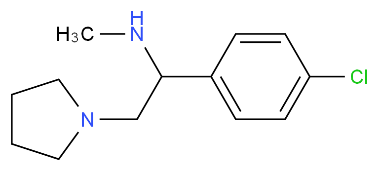 [1-(4-Chloro-phenyl)-2-pyrrolidin-1-yl-ethyl]-methyl-amine_分子结构_CAS_)