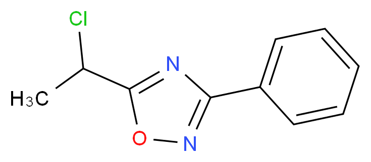 5-(1-chloroethyl)-3-phenyl-1,2,4-oxadiazole_分子结构_CAS_90772-88-6)