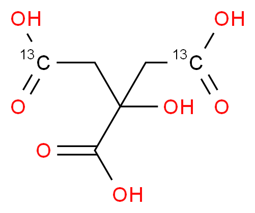 柠檬酸-1,5-13C2_分子结构_CAS_302912-06-7)