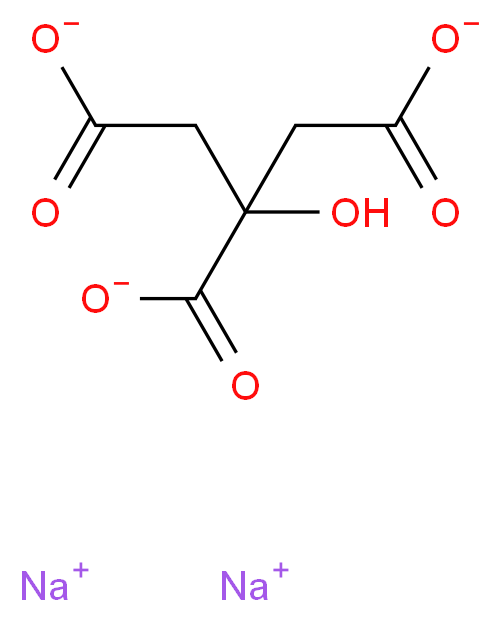 disodium 2-hydroxypropane-1,2,3-tricarboxylate_分子结构_CAS_144-33-2