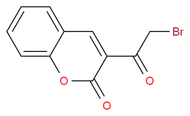 3-(溴乙酰基)香豆素_分子结构_CAS_29310-88-1)