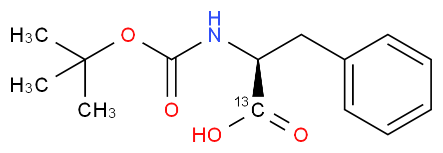 (2S)-2-{[(tert-butoxy)carbonyl]amino}-3-phenyl(1-<sup>1</sup><sup>3</sup>C)propanoic acid_分子结构_CAS_84771-22-2