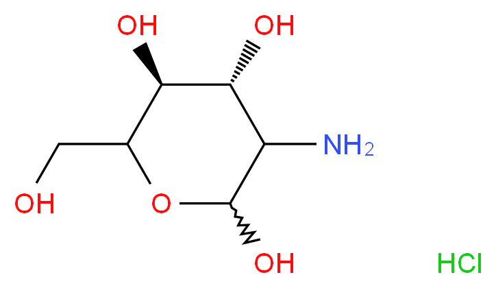 (4R,5S)-3-amino-6-(hydroxymethyl)oxane-2,4,5-triol hydrochloride_分子结构_CAS_5505-63-5