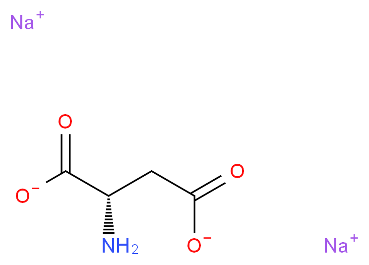 disodium (2S)-2-aminobutanedioate_分子结构_CAS_3792-50-5