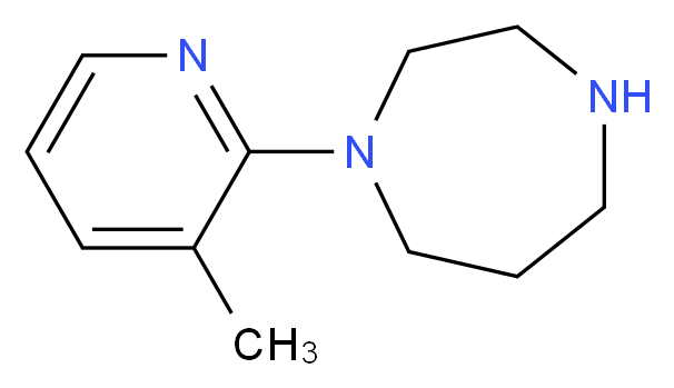 1-(3-Methylpyridin-2-yl)1,4-diazepane_分子结构_CAS_)