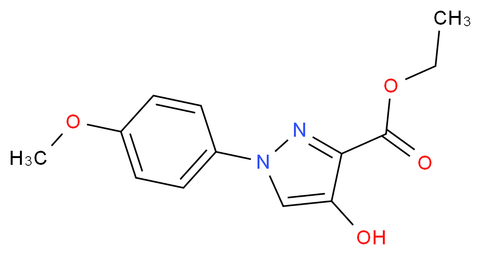 4-Hydroxy-1-(4-methoxy-phenyl)-1H-pyrazole-3-carboxylic acid ethyl ester_分子结构_CAS_39683-26-6)