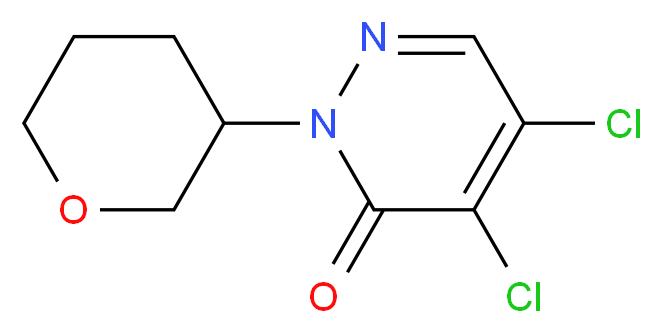 4,5-Dichloro-2-(tetrahydro-2H-pyran-3-yl)pyridazin-3(2H)-one_分子结构_CAS_1245649-65-3)