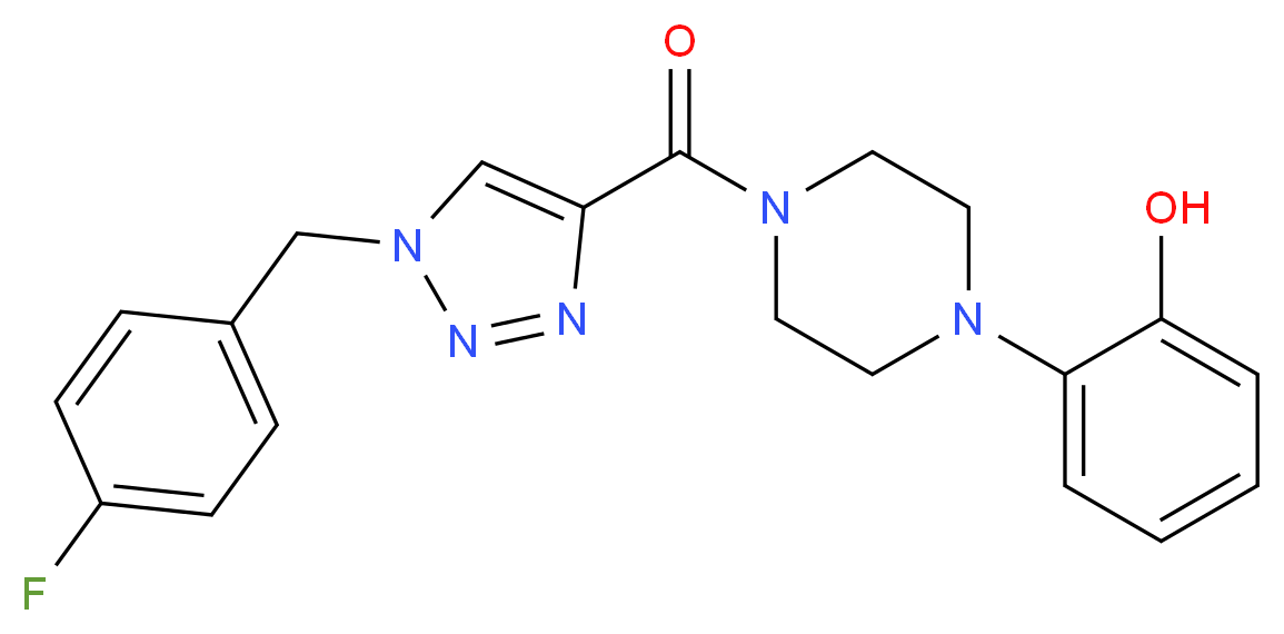 2-(4-{[1-(4-fluorobenzyl)-1H-1,2,3-triazol-4-yl]carbonyl}-1-piperazinyl)phenol_分子结构_CAS_)