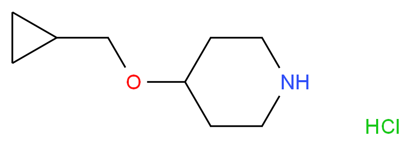 4-(cyclopropylmethoxy)piperidine hydrochloride_分子结构_CAS_1050509-48-2