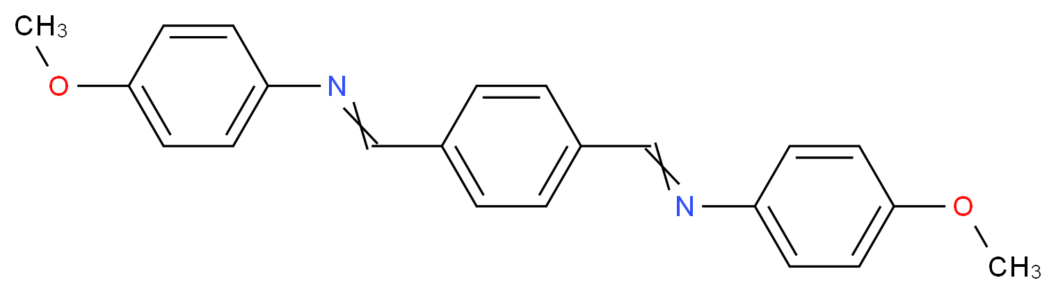 4-methoxy-N-({4-[N-(4-methoxyphenyl)carboximidoyl]phenyl}methylidene)aniline_分子结构_CAS_3525-51-7