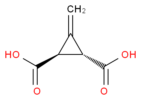 3-亚甲基环丙烷-反-1,2-二羧酸_分子结构_CAS_499-02-5)