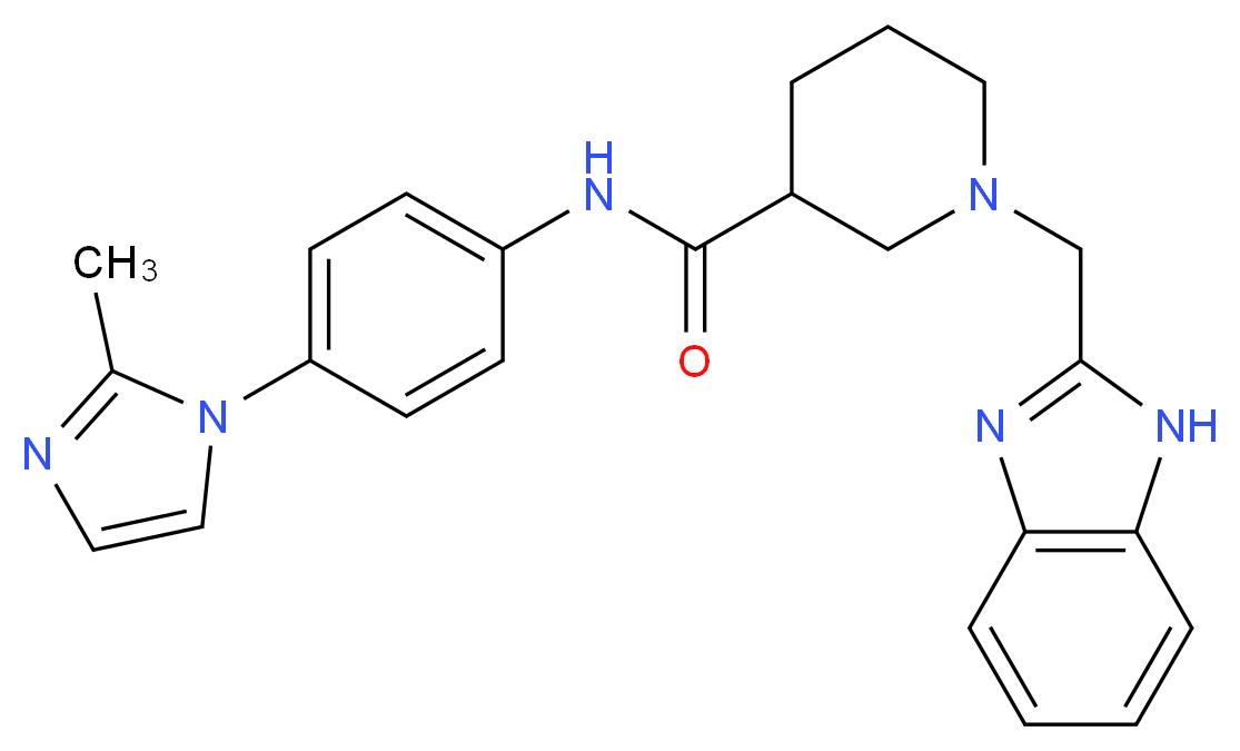 1-(1H-benzimidazol-2-ylmethyl)-N-[4-(2-methyl-1H-imidazol-1-yl)phenyl]-3-piperidinecarboxamide_分子结构_CAS_)