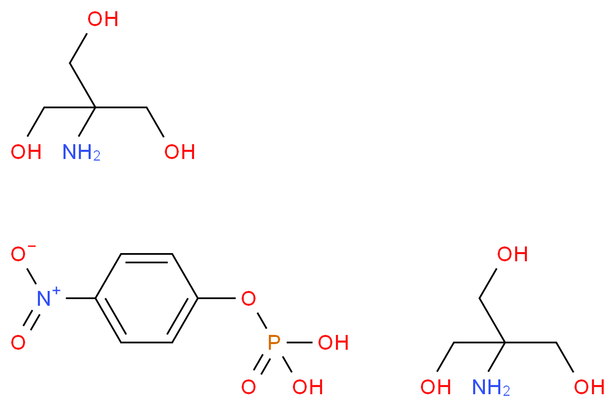 4-硝基苯磷酸盐 二(三羟甲基氨基甲烷) 盐_分子结构_CAS_68189-42-4)