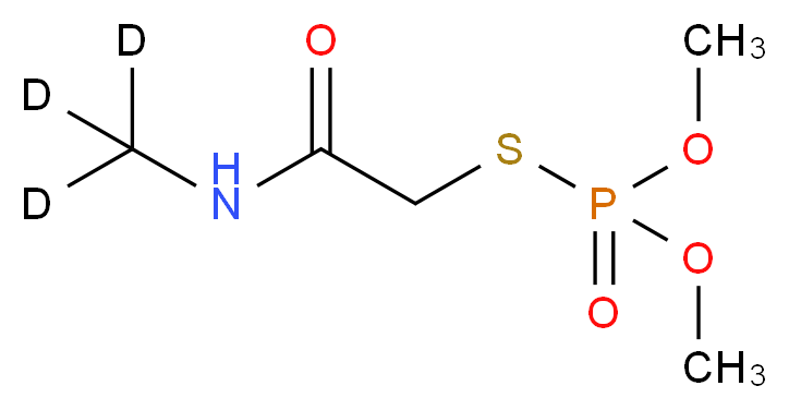 dimethyl ({[(<sup>2</sup>H<sub>3</sub>)methylcarbamoyl]methyl}sulfanyl)phosphonate_分子结构_CAS_1189510-77-7