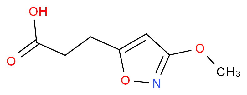 3-(3-methoxy-1,2-oxazol-5-yl)propanoic acid_分子结构_CAS_52898-06-3