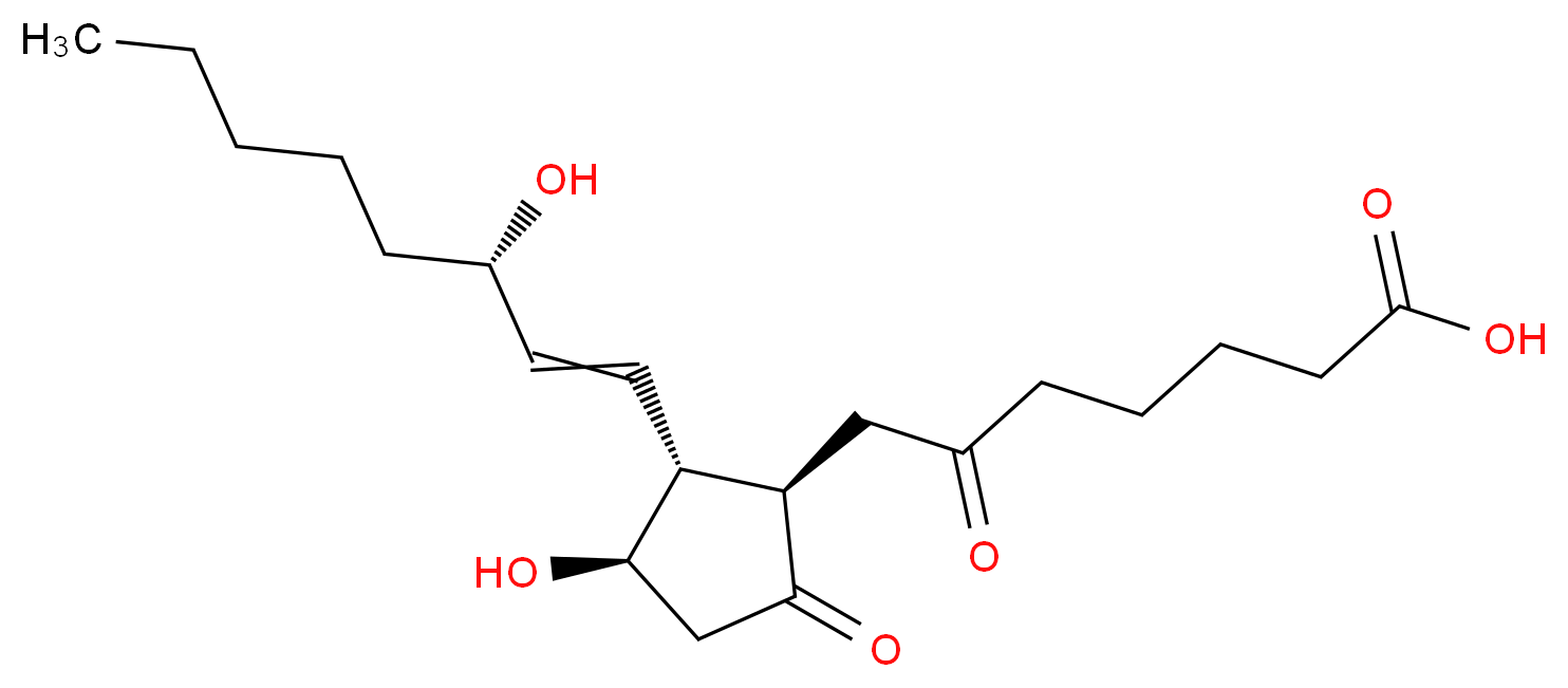 7-[(1R,2R,3R)-3-hydroxy-2-[(3S)-3-hydroxyoct-1-en-1-yl]-5-oxocyclopentyl]-6-oxoheptanoic acid_分子结构_CAS_67786-53-2