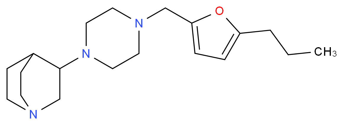 3-{4-[(5-propyl-2-furyl)methyl]piperazin-1-yl}quinuclidine_分子结构_CAS_)