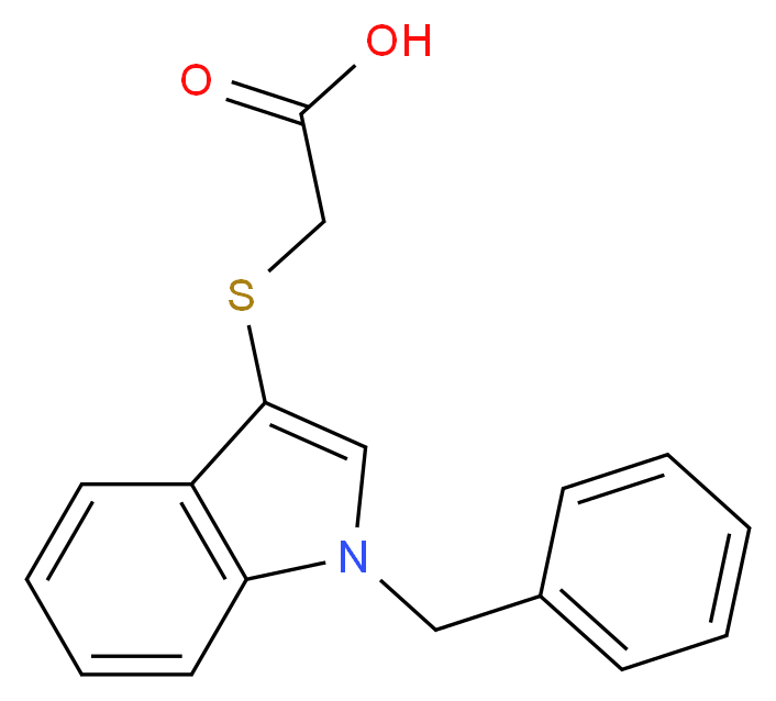 [(1-benzyl-1H-indol-3-yl)thio]acetic acid_分子结构_CAS_524035-97-0)