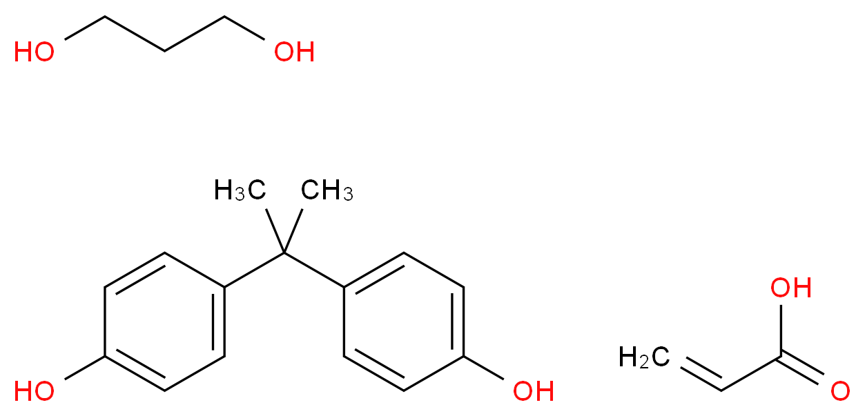 4-[2-(4-hydroxyphenyl)propan-2-yl]phenol; prop-2-enoic acid; propane-1,3-diol_分子结构_CAS_67952-50-5