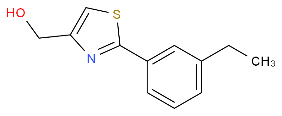 [2-(3-ethylphenyl)-1,3-thiazol-4-yl]methanol_分子结构_CAS_885280-47-7