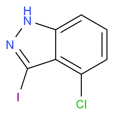 4-chloro-3-iodo-1H-indazole_分子结构_CAS_518990-33-5
