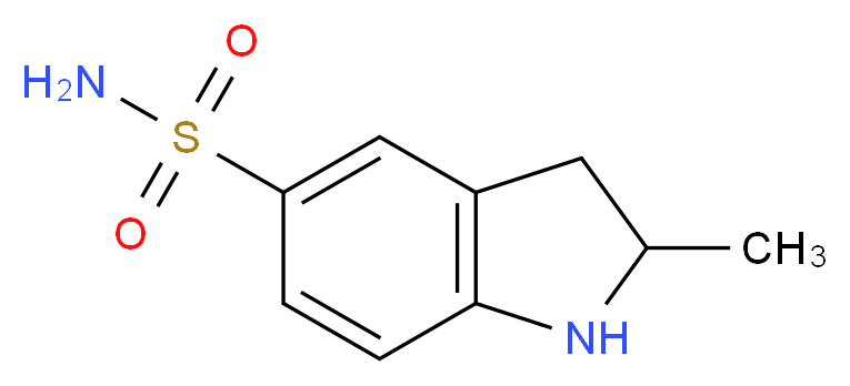 2-Methyl-2,3-dihydro-1H-indole-5-sulfonic acid amide_分子结构_CAS_875163-03-4)