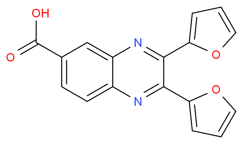 2,3-Di-furan-2-yl-quinoxaline-6-carboxylic acid_分子结构_CAS_)