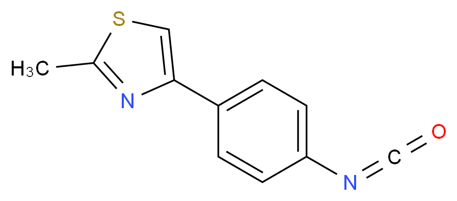 4-(4-isocyanatophenyl)-2-methyl-1,3-thiazole_分子结构_CAS_857283-94-4