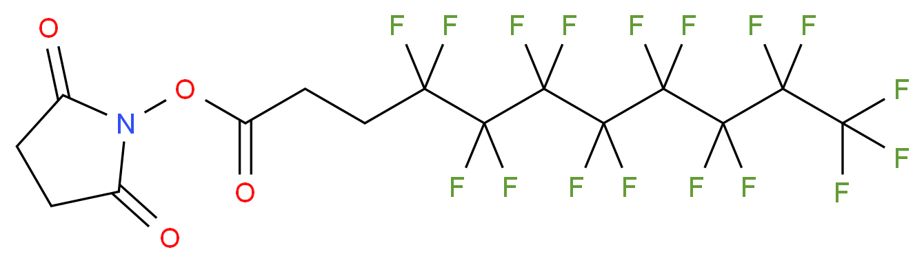 N-琥珀酰亚胺基 4,4,5,5,6,6,7,7,8,8,9,9,10,10,11,11,11-十七氟十一酸酯_分子结构_CAS_852527-45-8)