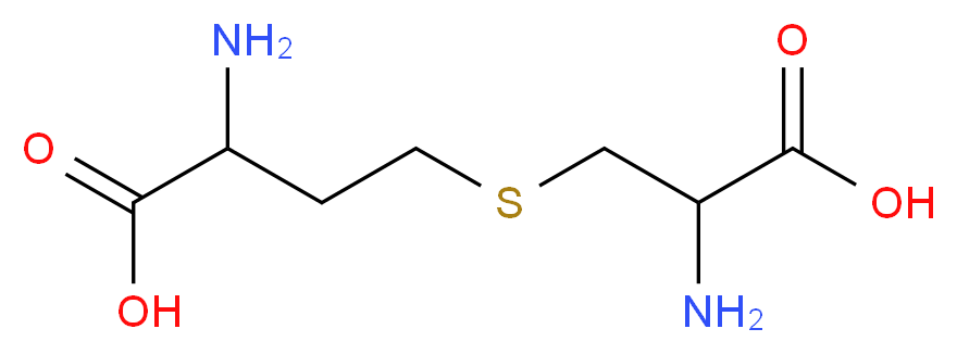2-amino-4-[(2-amino-2-carboxyethyl)sulfanyl]butanoic acid_分子结构_CAS_535-34-2
