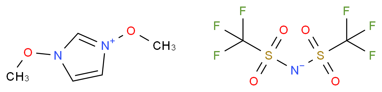 1,3-dimethoxy-1H-imidazol-3-ium; trifluoro[(trifluoromethanesulfonylazanidyl)sulfonyl]methane_分子结构_CAS_951021-03-7