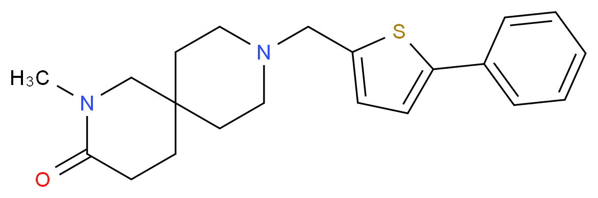 2-methyl-9-[(5-phenyl-2-thienyl)methyl]-2,9-diazaspiro[5.5]undecan-3-one_分子结构_CAS_)