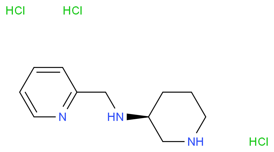 (3S)-3-{[(Pyridin-2-yl)methyl]amino}piperidine trihydrochloride_分子结构_CAS_)