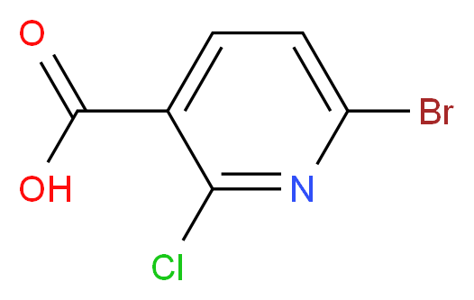 6-Bromo-2-chloronicotinic acid_分子结构_CAS_1060815-67-9)