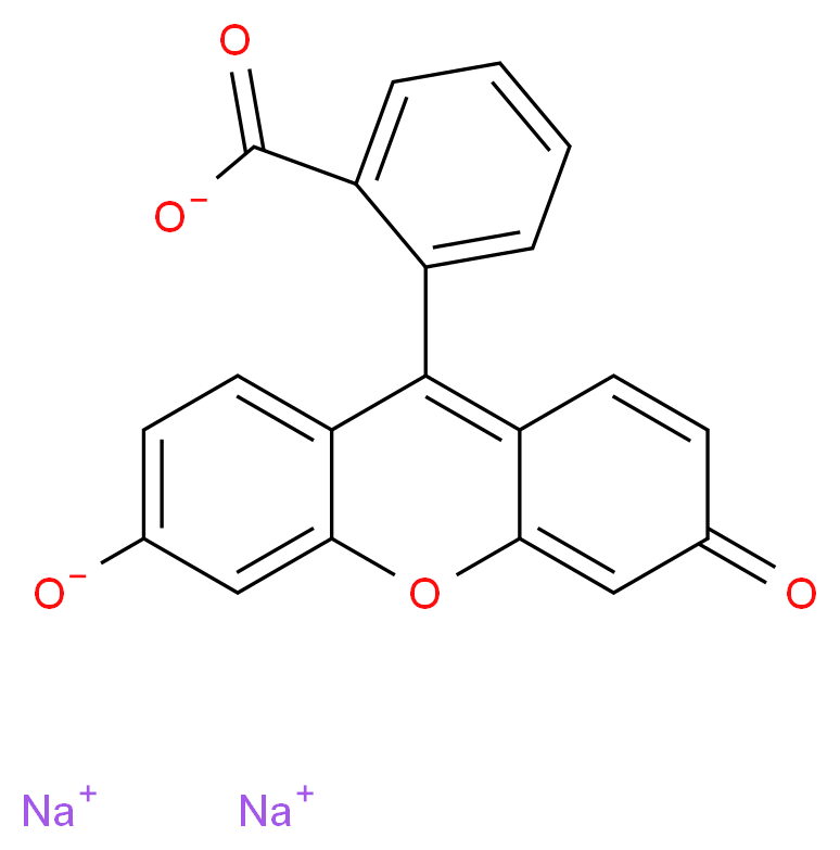 disodium 2-(6-oxido-3-oxo-3H-xanthen-9-yl)benzoate_分子结构_CAS_518-47-8