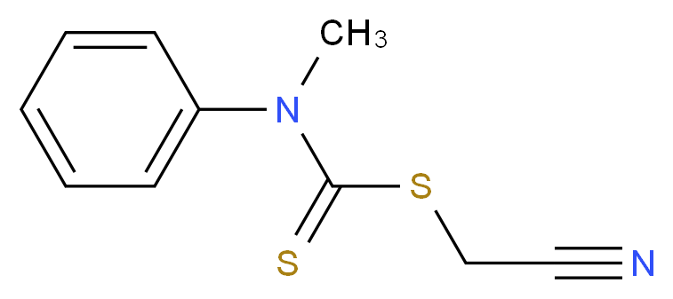 氰甲基甲基(苯基)氨基二硫代甲酸酯_分子结构_CAS_76926-16-4)