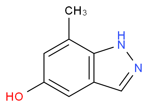 7-methyl-1H-indazol-5-ol_分子结构_CAS_478841-61-1