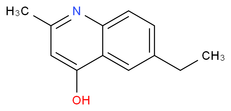 6-ethyl-2-methylquinolin-4-ol_分子结构_CAS_62510-40-1
