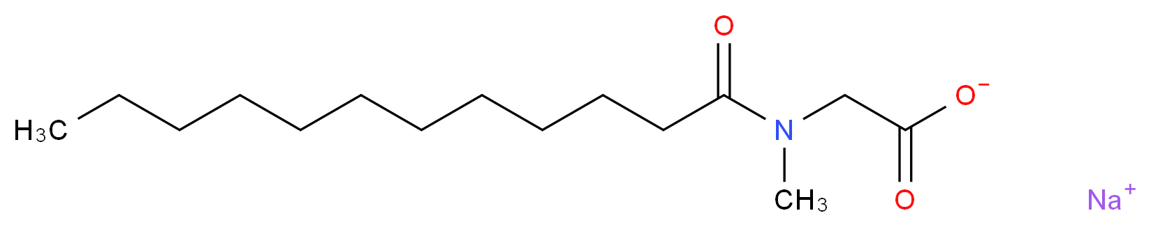 Sodium lauroyl sarcosinate_分子结构_CAS_137-16-6)