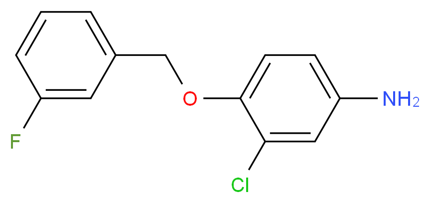3-Chloro-4-[(3-fluorobenzyl)oxy]aniline_分子结构_CAS_202197-26-0)