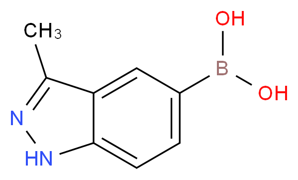 3-Methyl-1H-indazole-5-boronic acid_分子结构_CAS_1245816-25-4)