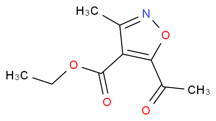 Ethyl 5-acetyl-3-methylisoxazole-4-carboxylate_分子结构_CAS_129663-13-4)