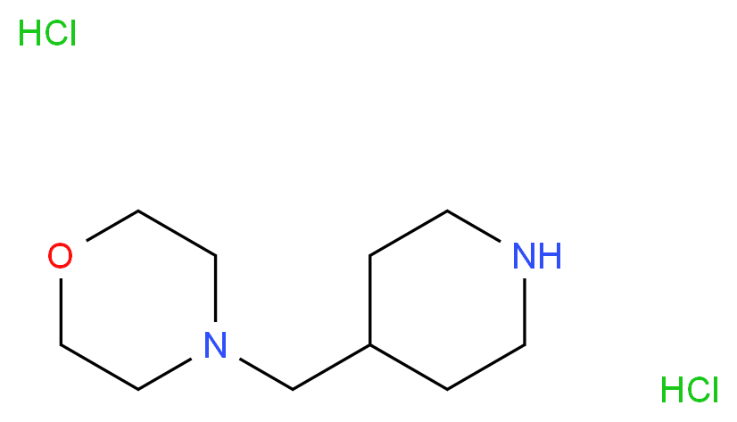 4-(piperidin-4-ylmethyl)morpholine dihydrochloride_分子结构_CAS_81310-62-5)